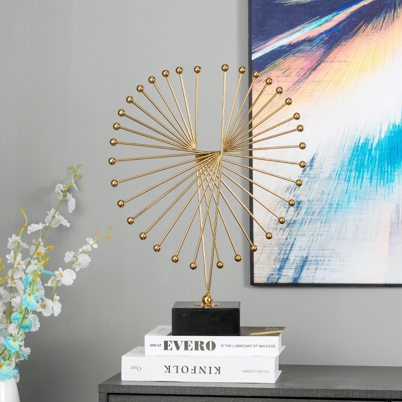 Gold Ferris Wheel Sculpture